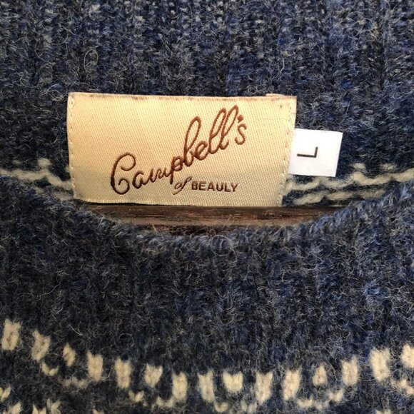 Like new - Fair Isle Yoke Scottish sweater Jumper Harley of Scotland - Picture 2 of 3